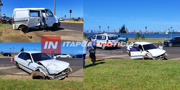 APARATOSA COLISIÓN DE VEHÍCULOS EN LA COSTANERA DE ENCARNACIÓN - Itapúa Noticias