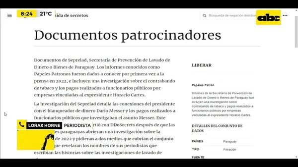 Video: Publican documentos filtrados de informe de Seprelad a Cartes - ABC Noticias - ABC Color