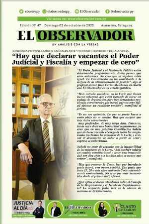 “Hay que declarar vacantes el Poder Judicial y Fiscalía y empezar cero”