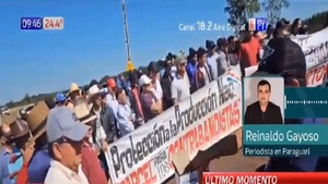 Agricultores se manifiestan contra el contrabando - Noticias Paraguay
