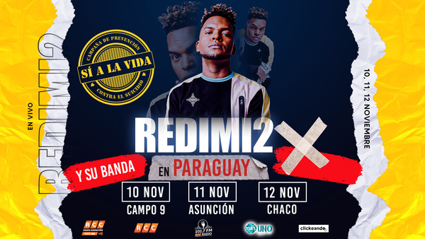 ¡Si a la Vida! Es la campaña de prevención que impulsa el concierto con Redimi2 en Paraguay