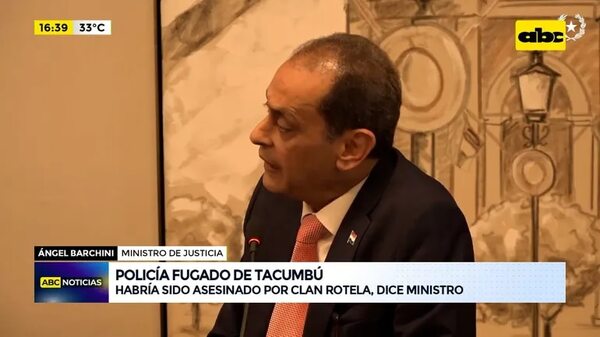 Video: policía fugado de Tacumbú habría sido asesinado por el Clan Rotela, dice ministro - ABC Noticias - ABC Color