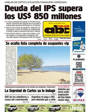 Diario ABC Color: Resumen de los títulos principales del 3 de octubre de 2023 - Podcast Radio ABC Cardinal 730 AM - ABC Color