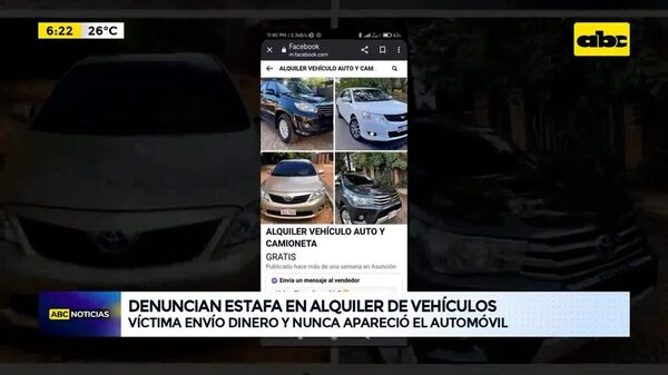 Video: Denuncian estafa en alquiler de vehículos - ABC Noticias - ABC Color