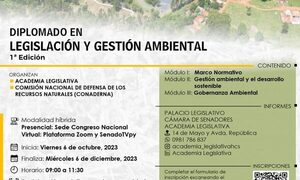 Invitan a Diplomado en Legislación y Gestión Ambiental