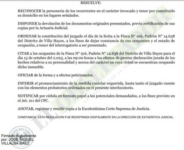 “Invasores VIP” son convocados a prestar declaración jurada y se evalúa demanda