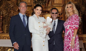 Detalles del bautizo del hijo de Marc Anthony y Nadia Ferreira en México