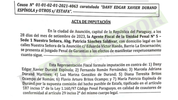 Dany Durand suma una imputación más por el caso Mocipar, esta vez por el producto “Departamento Fácil”