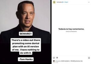 Diario HOY | Tom Hanks alerta sobre anuncio que usa un impostor creado por IA para suplantarlo