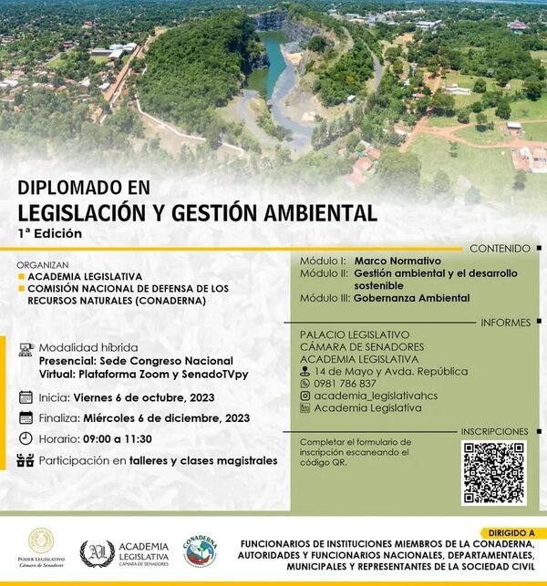 Congreso Nacional ofrece primer diplomado en legislación y gestión ambiental - Nacionales - ABC Color
