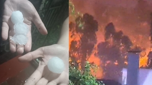 Tormenta severa azota Encarnación: granizo, lluvia intensa y ráfagas de viento