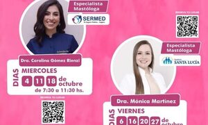Mastólogas realizarán asistencia gratuita en Palacio de Justicia