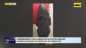 Video: Sorprendido con cables de autos en desuso - ABC Noticias - ABC Color