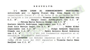 Exintendente obtiene sobreseimiento provisional en causa de millonario perjuicio patrimonial