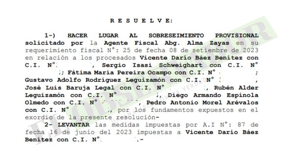 Exintendente obtiene sobreseimiento provisional en causa de millonario perjuicio patrimonial