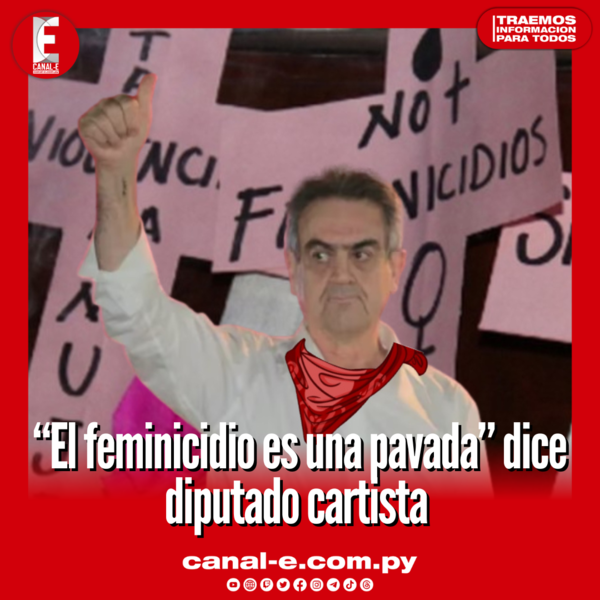 “El feminicidio es una pavada” dice diputado cartista