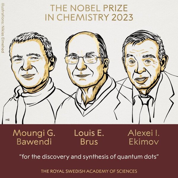 Trio recibe el Premio Nobel de Química por el descubrimiento y síntesis de puntos cuánticos