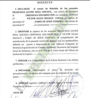 Emiten orden de captura para procesados por presunto tráfico de armas 