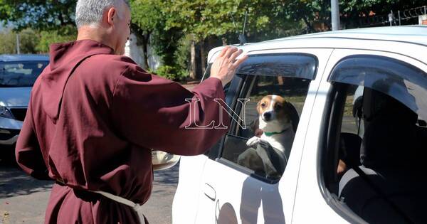 La Nación / Mascotas reciben bendición de los hermanos capuchinos en el Día de San Francisco de Asís