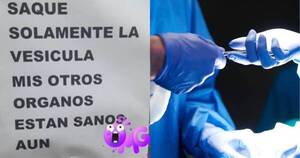 La Nación / Viral: preparó cartel para ingresar al quirófano de IPS