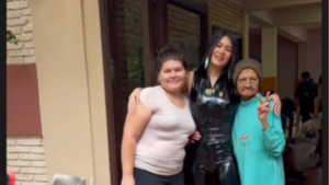 Laurys Dyva entregó víveres a familiares de pacientes del Instituto Nacional del Cáncer