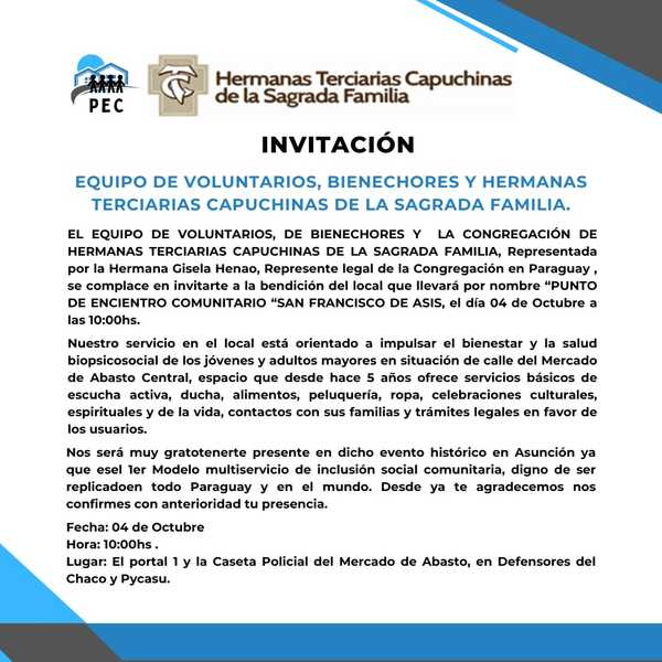 Habilitan "Punto de Encuentro Comunitario" a jóvenes y adultos en situación de calle - Portal Digital Cáritas Universidad Católica