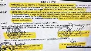 Juez pagó G. 8 millones en 2015 por tierras del Estado