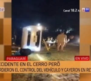 Subían al Cerro Perõ en vehículo y cayeron en reversa - Paraguay.com