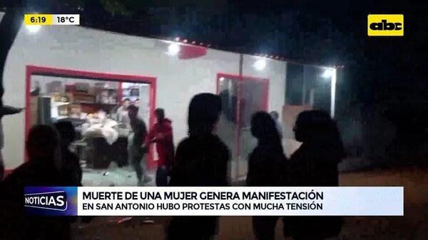 Video: Muerte de una mujer genera manifestación  - ABC Noticias - ABC Color