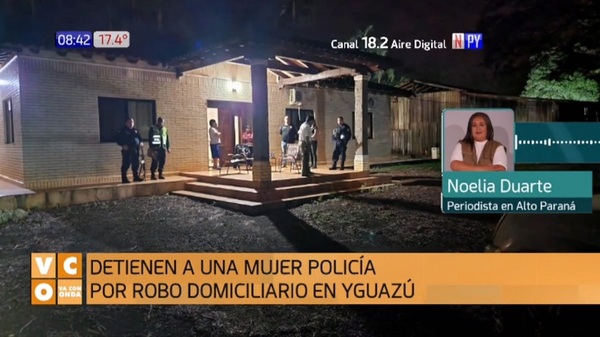 Arrestan a mujer policía por supuesto robo domiciliario - Noticias Paraguay