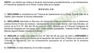 Cámara anula sentencia y ordena nuevo juicio por supuesta estafa contra casa de Créditos 