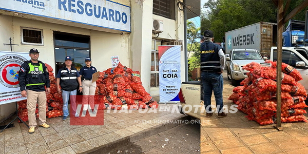 INCAUTARON CASI DOS TONELADAS DE CEBOLLAS EN ENCARNACIÓN - Itapúa Noticias