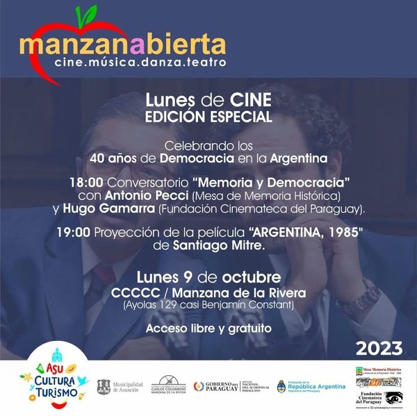 En conmemoración al 40 aniversario de la democracia en la Argentina proyectan película "1985"