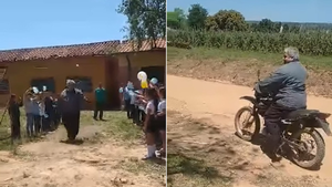Profe fue ovacionado al jubilarse en escuela rural de Caaguazú