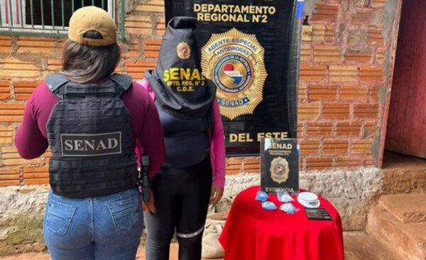 Senad captura a una presunta microtraficante