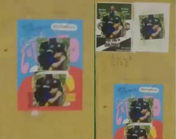 [VIDEO] Palmeiras llena de fotos del cadáver de Maradona la zona por donde entrará la hinchada de Boca