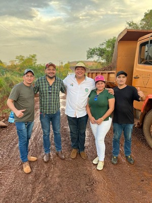 Gobernador "se cuelga" de trabajos realizados por el MOPC y municipalidad de Cerro Corá