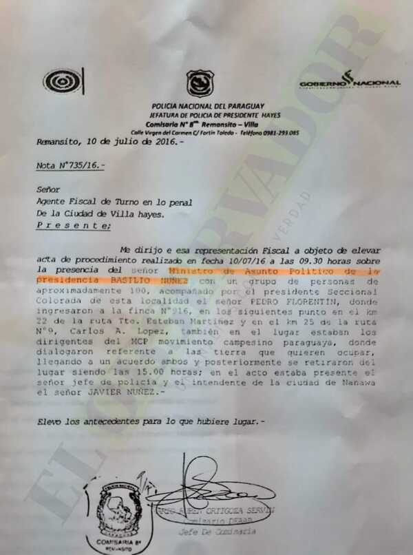 Bachi Núñez estuvo presente en una invasión de inmueble en 2016, según reporte policial