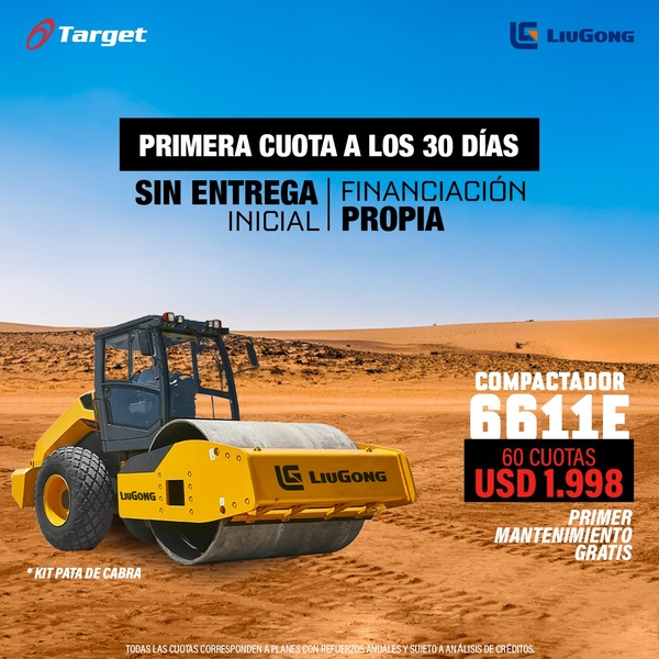 Target cuenta con el rodillo compactador LIUGONG 6611E