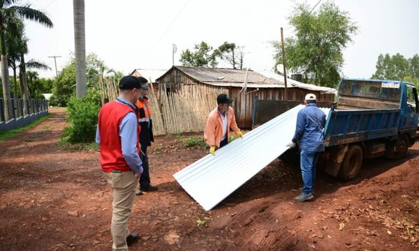 Asisten a unas 150 familias afectadas por temporal en Alto Paraná
