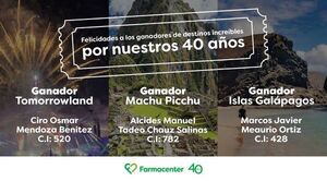 Diario HOY | Los 40 años de Farmacenter: ganadores de la promo aniversario