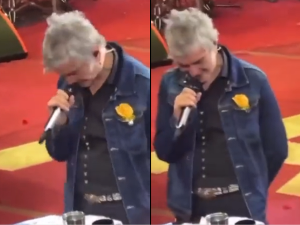 (VIDEO). Alejandro Fernández se quedó dormido en medio de su concierto