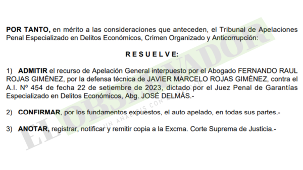 Exdirector Administrador de la Gobernación de Central permanecerá con arresto domiciliario 