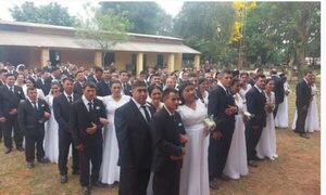 Casorio comunitario: 69 tortolos dieron el sí