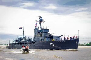 Llegó al puerto de Pilar el cañonero “Paraguay” - Nacionales - ABC Color