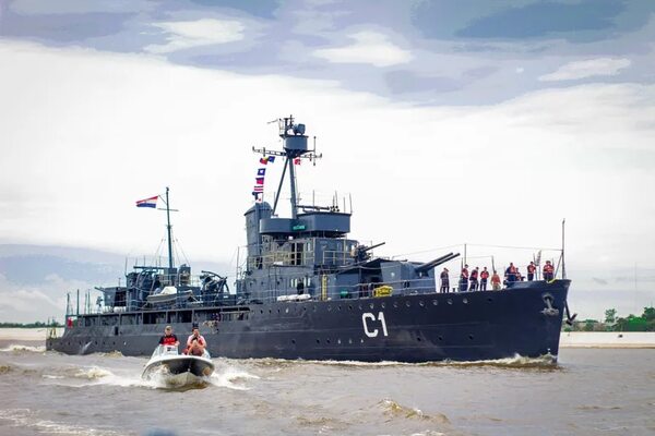 Llegó al puerto de Pilar el cañonero “Paraguay” - Nacionales - ABC Color