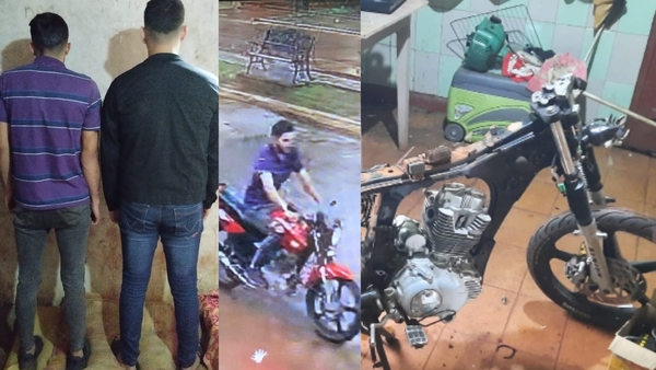 Policía aprehende a presuntos ladrones de una motocicleta en Natalio