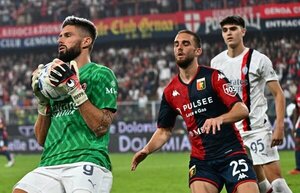 El Milan pone en venta camisetas del 'arquero' Olivier Giroud