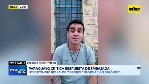 Video: paraguayo que estuvo en Israel critica respuesta de la embajada paraguaya - Periodísticamente - ABC Color
