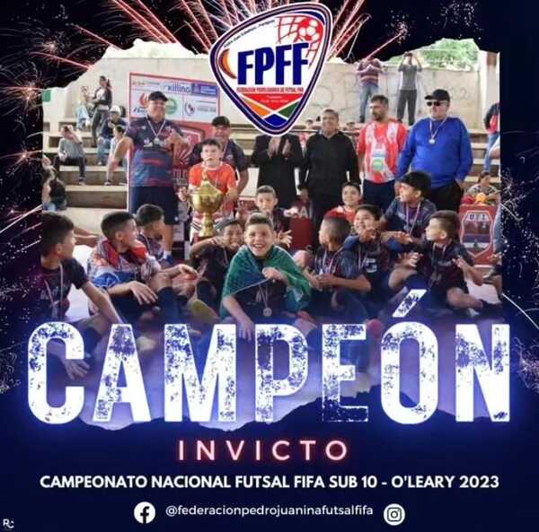 Pedrojuanina se consagra campeón del Nacional de Futsal FIFA Sub 10 2023 - Radio Imperio 106.7 FM